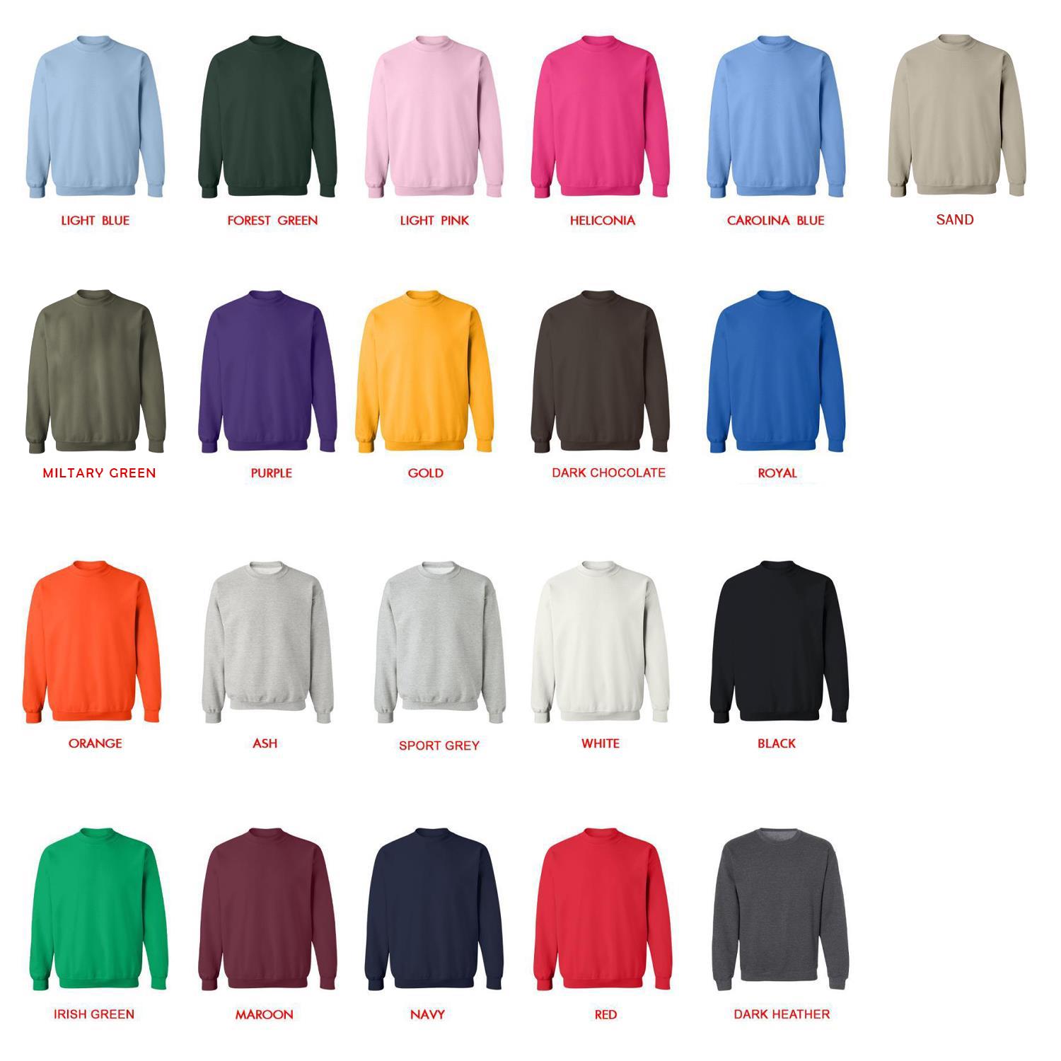 sweatshirt color chart - Cbum Gifts