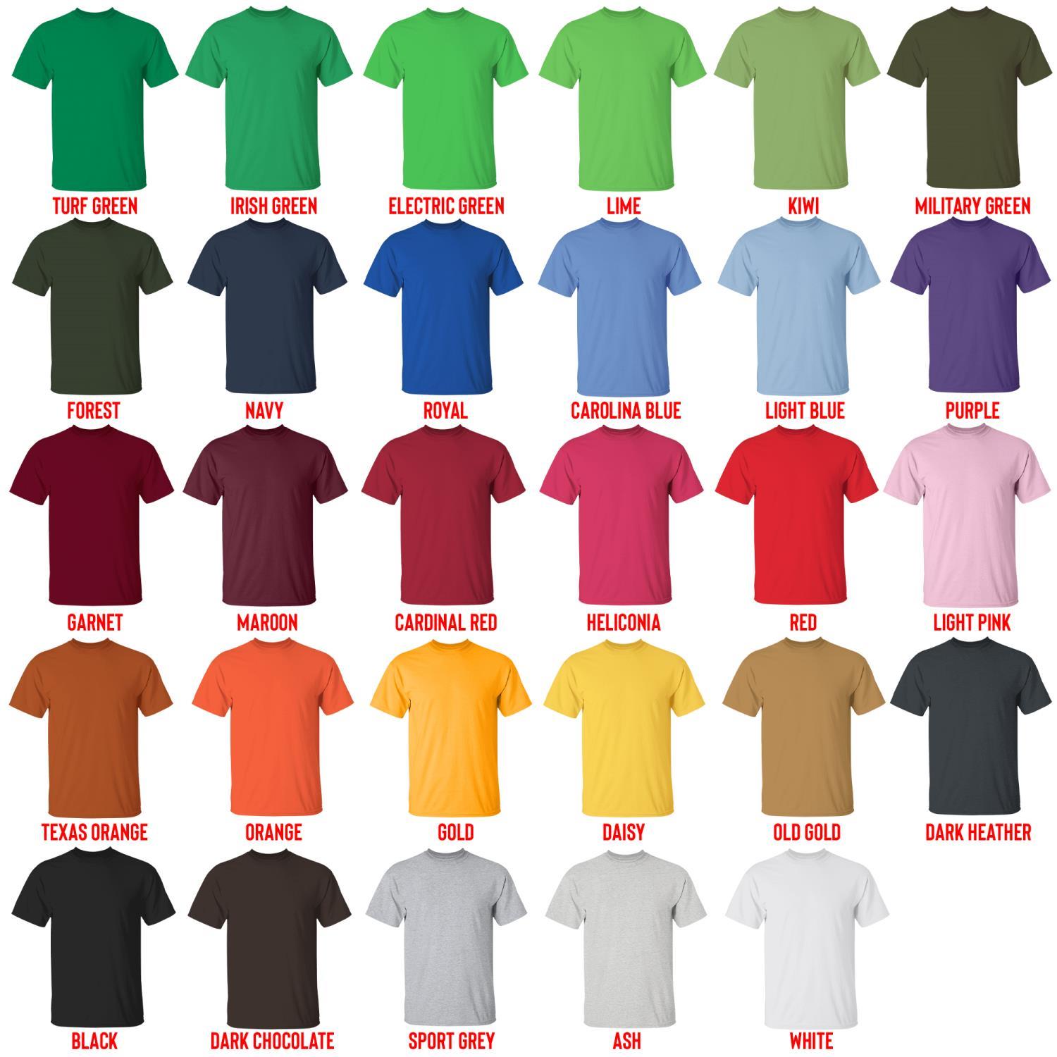 t shirt color chart - Cbum Gifts