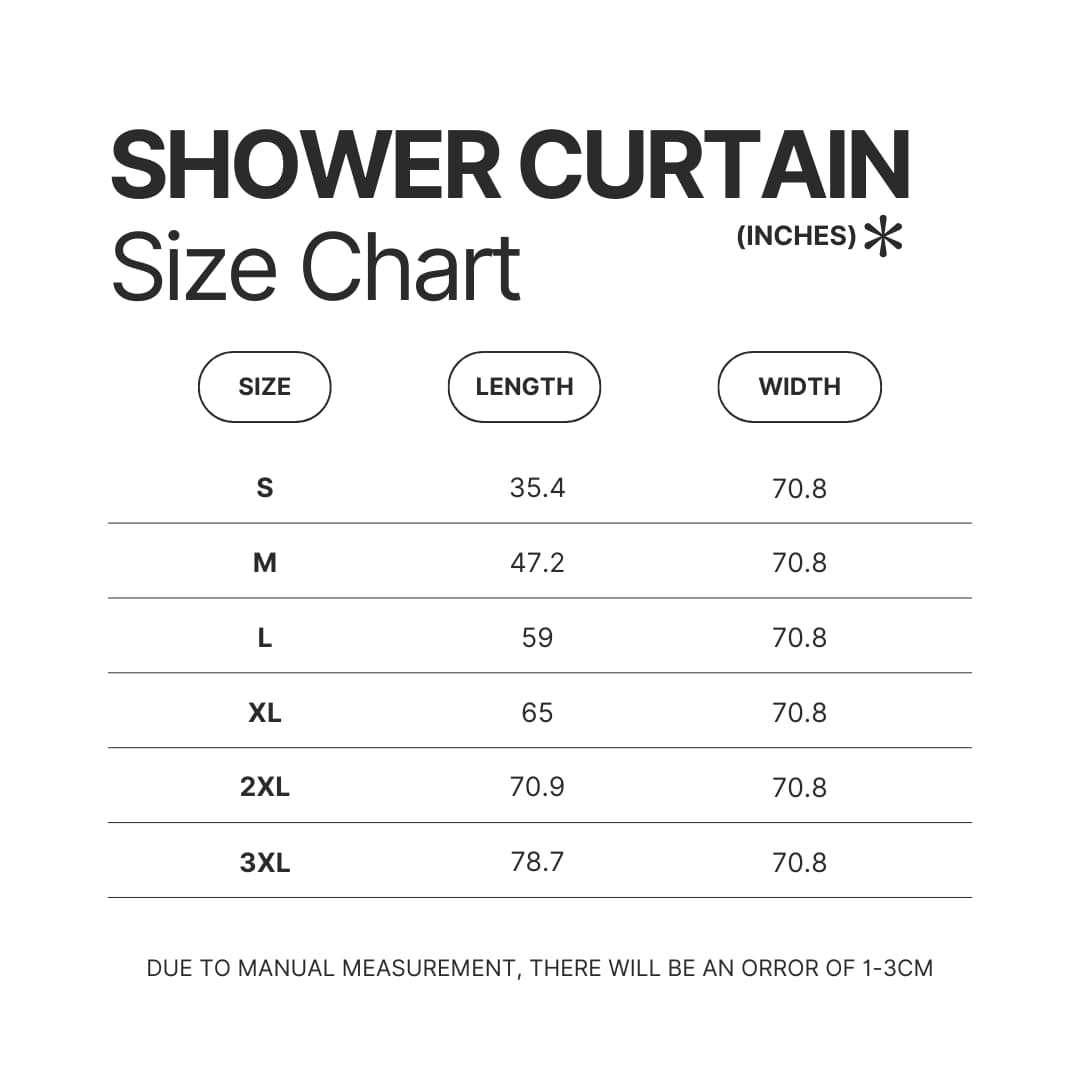 Shower Curtain Size Chart - Cbum Gifts