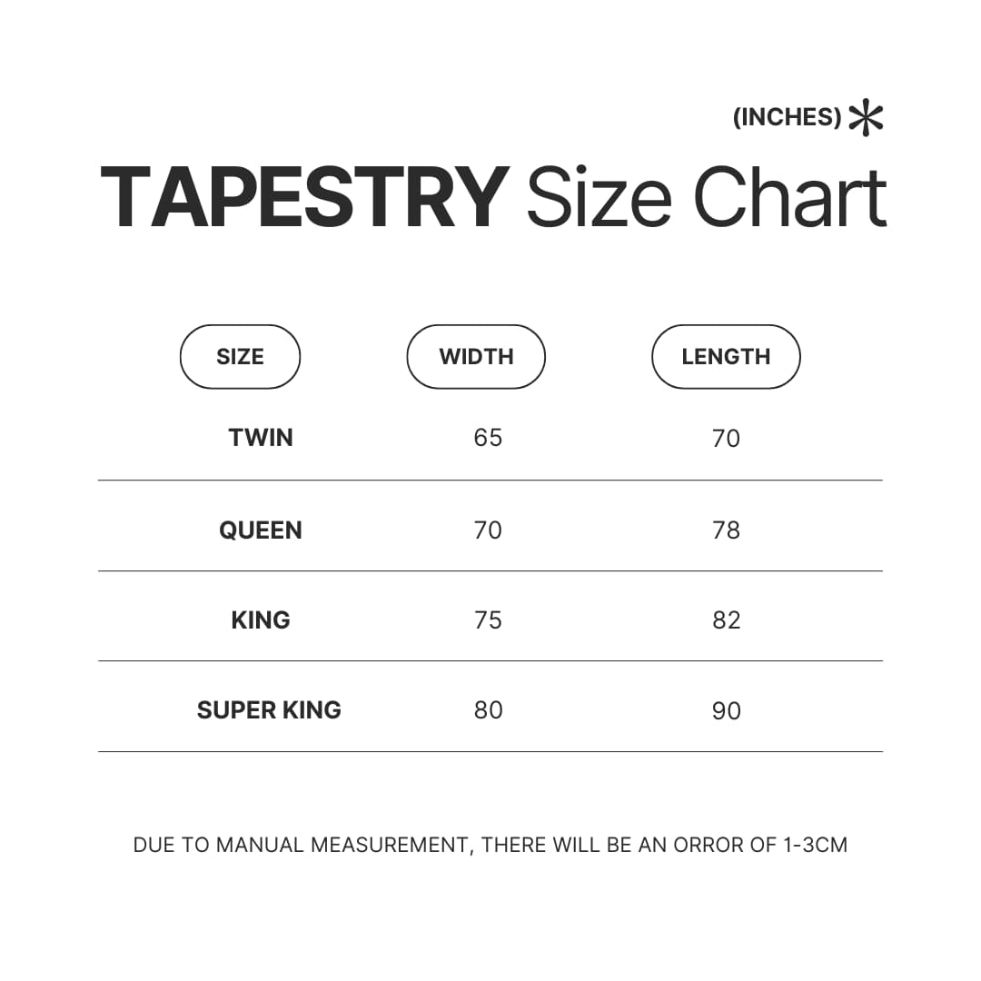 Tapestry Size Chart - Cbum Gifts