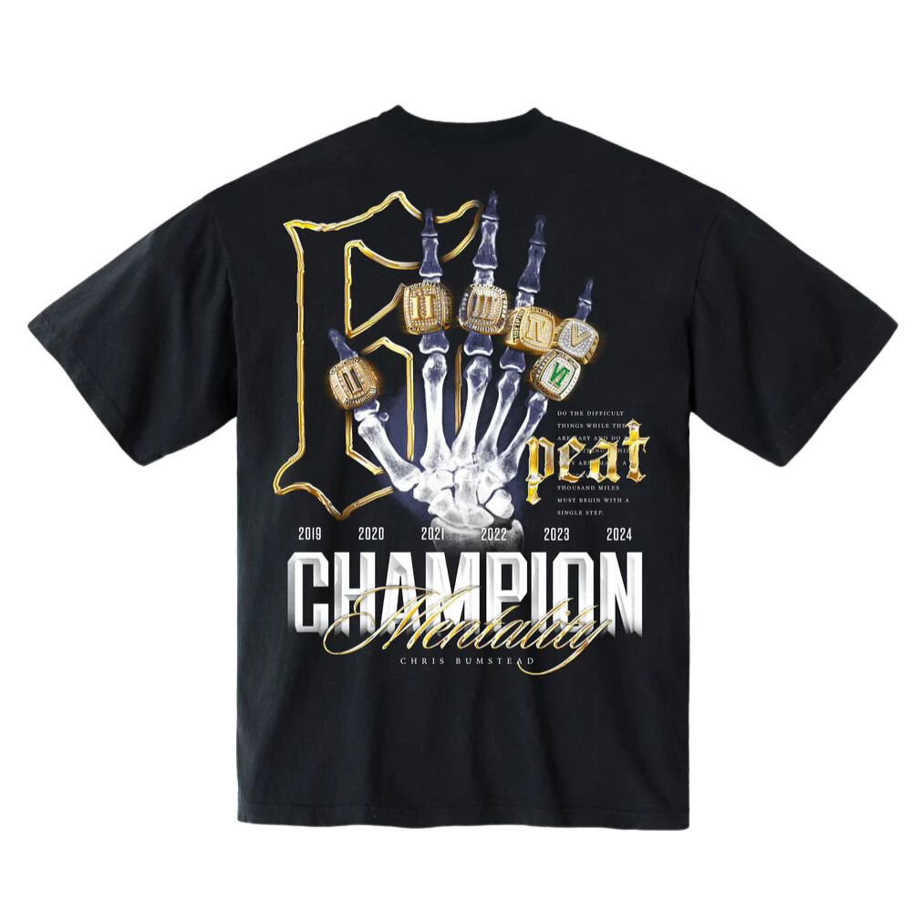 Chris Bumstead T-shirts – Bumstead 6 Peat Champion Mentality 2024 T-shirt - Image 4
